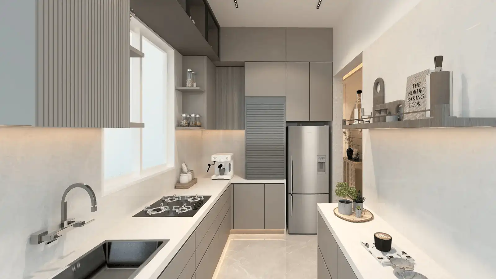 Modern modular kitchen design Miami By Puravankara Mumbai