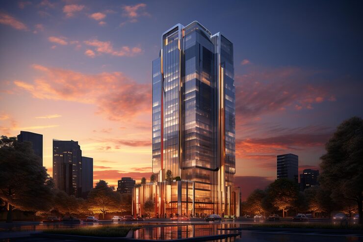 Miami By Puravankara luxury apartment tower exterior view Breach Candy Mumbai